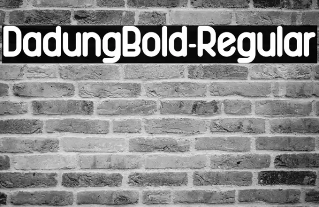 DadungBold-Regular Example 1