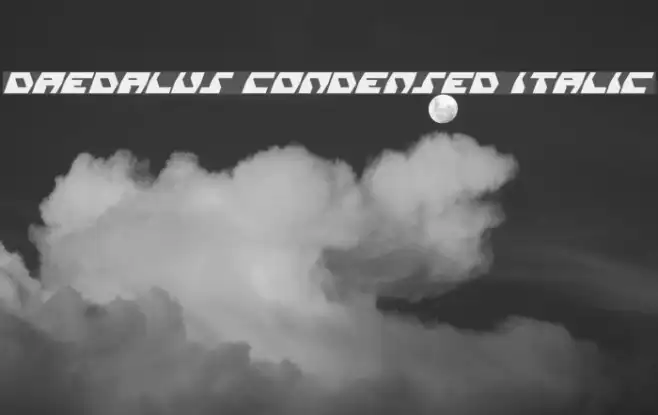 Daedalus Condensed Italic Example 1