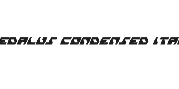Daedalus Condensed Italic Logo