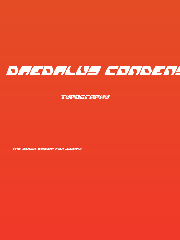 Daedalus Condensed Italic Poster