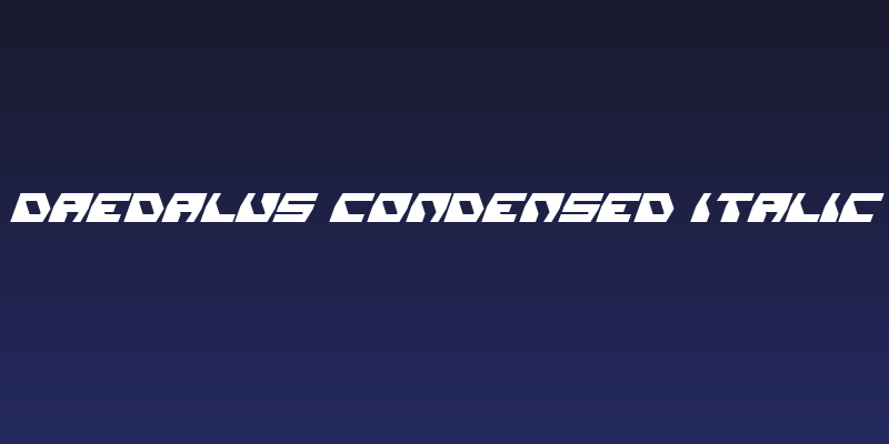 Daedalus Condensed Italic Social Header
