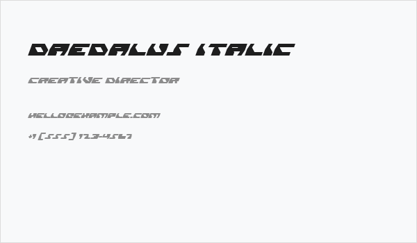 Daedalus Italic Business Card