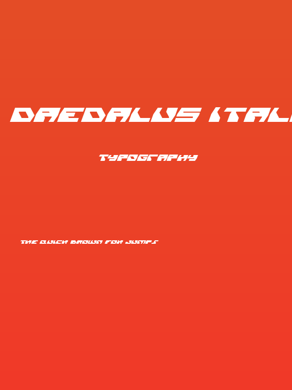 Daedalus Italic Poster