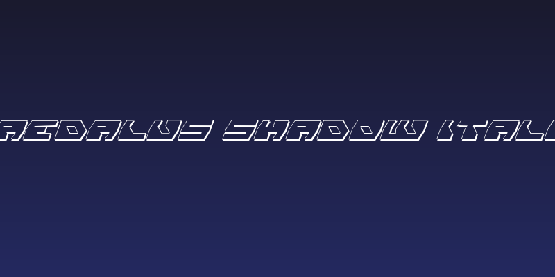 Daedalus Shadow Italic Social Header