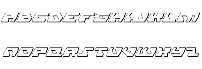 Daedalus Shadow Italic Font LOWERCASE