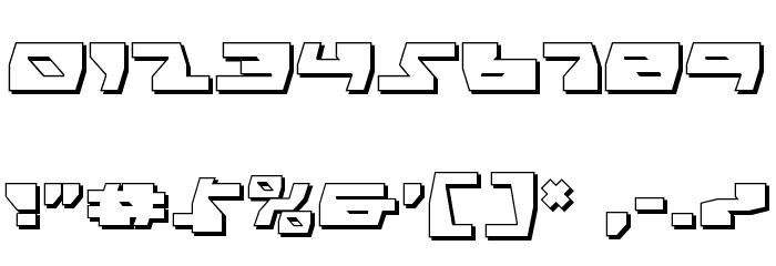 Daedalus Shadow Font OTHER CHARS