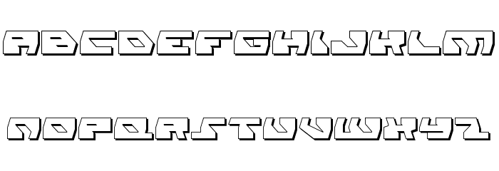 Daedalus Shadow Font LOWERCASE
