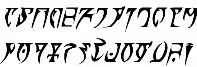 Daedra Bold Italic 字体 大写