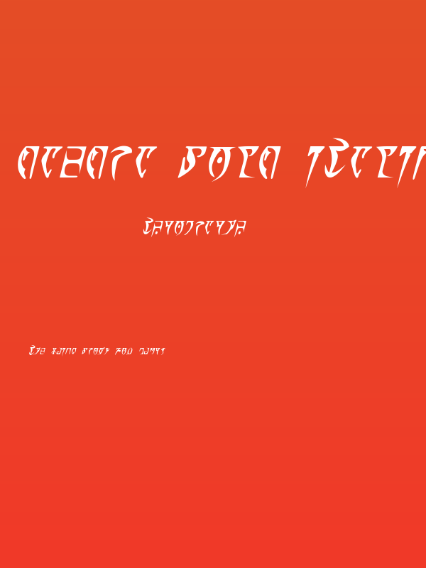 Daedra Bold Italic Poster