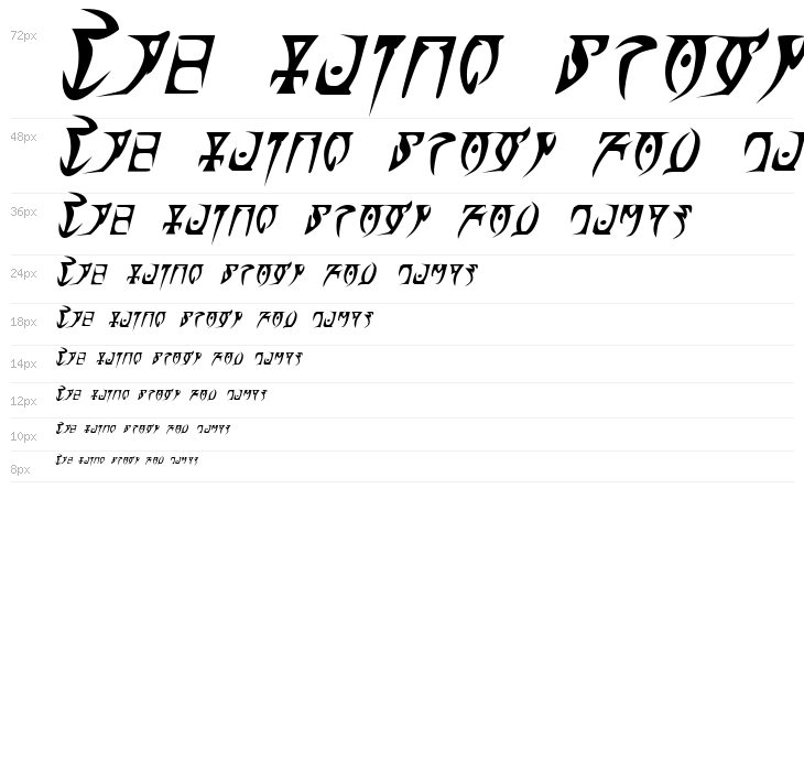 Daedra Bold Italic Waterfall