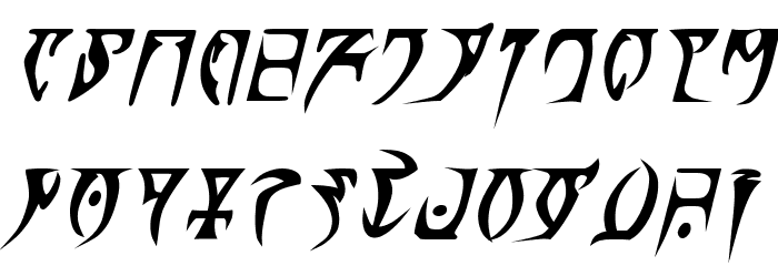 Daedra Bold Italic Font LOWERCASE