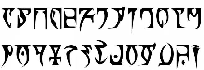 Daedra Bold フォント 大文字