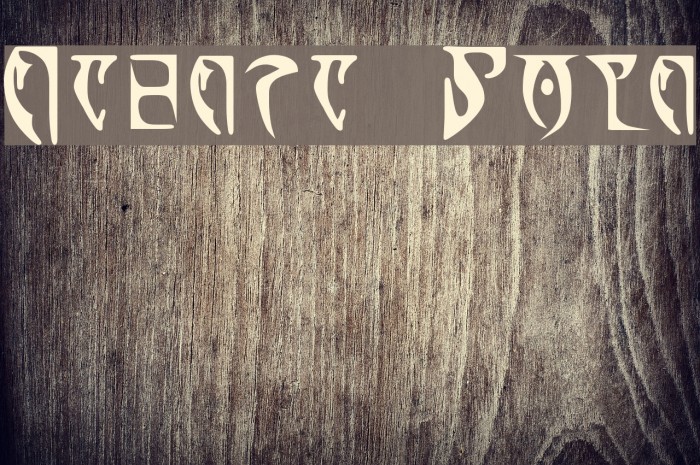 Daedra Bold Font examples