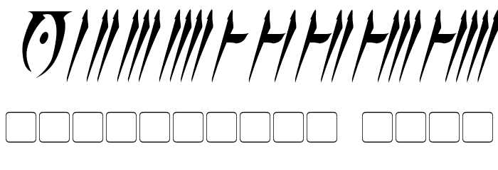 Daedra Italic Font OTHER CHARS