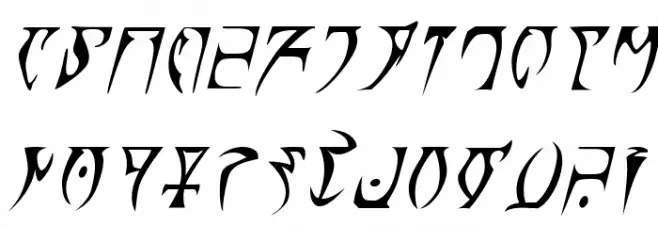 Daedra Italic Polices MAJUSCULES