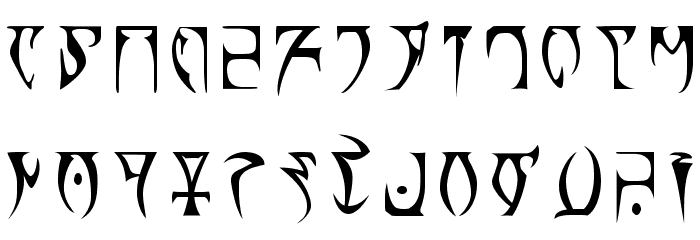 Daedra Font LOWERCASE