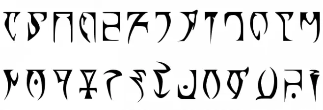 Daedra फ़ॉन्ट लोअरकेस