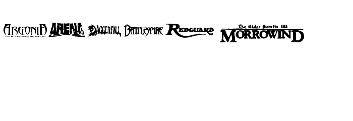 Daedric Runes Font OTHER CHARS