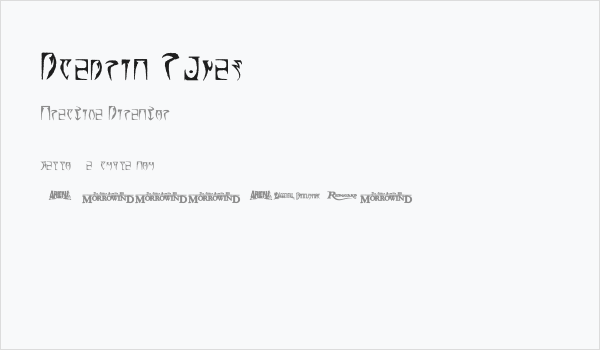 Daedric Runes Business Card