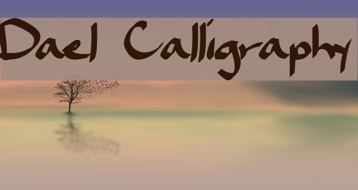 Dael Calligraphy Font examples