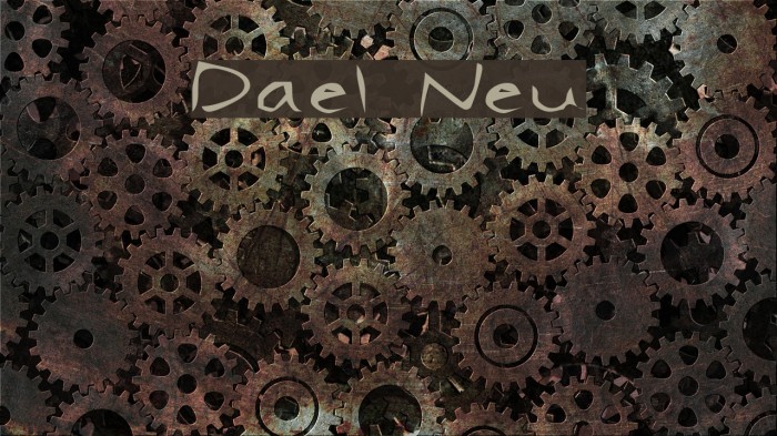 Dael Neu Font examples