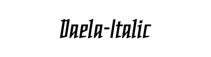 Daela-Italic  Frei Schriftart Herunterladen