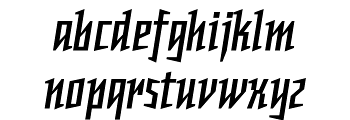 Daela-Italic Font LOWERCASE