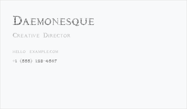 Daemonesque Business Card