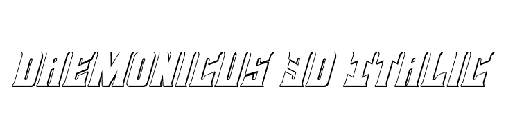 Daemonicus 3D Italic Font