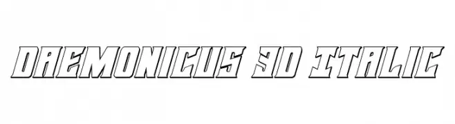 Daemonicus 3D Italic  Fuentes Gratis Descargar