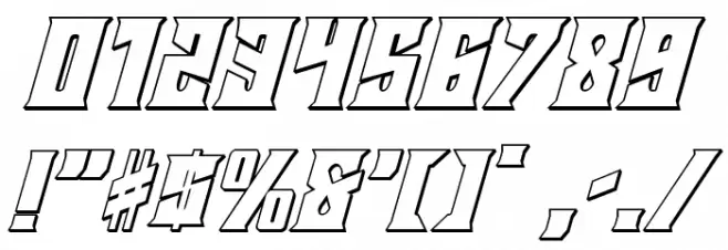 Daemonicus 3D Italic Font OTHER CHARS