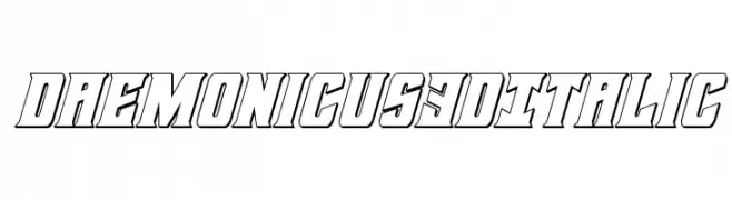 Daemonicus 3D Italic  Fuentes Gratis Descargar