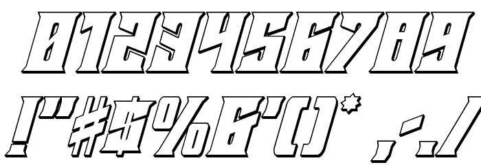 Daemonicus 3D Italic Font OTHER CHARS