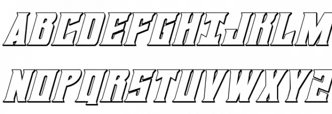Daemonicus 3D Italic Шрифта ВЕРХНИЙ