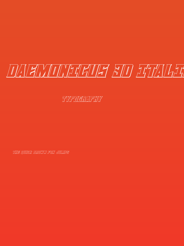 Daemonicus 3D Italic Poster