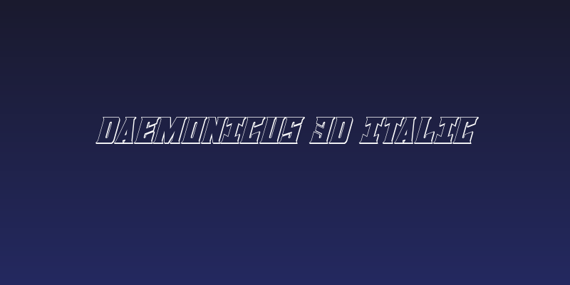 Daemonicus 3D Italic Social Header
