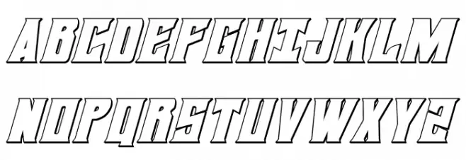 Daemonicus 3D Italic Шрифта ВЕРХНИЙ