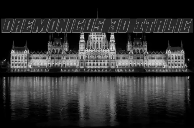 Daemonicus 3D Italic Font examples