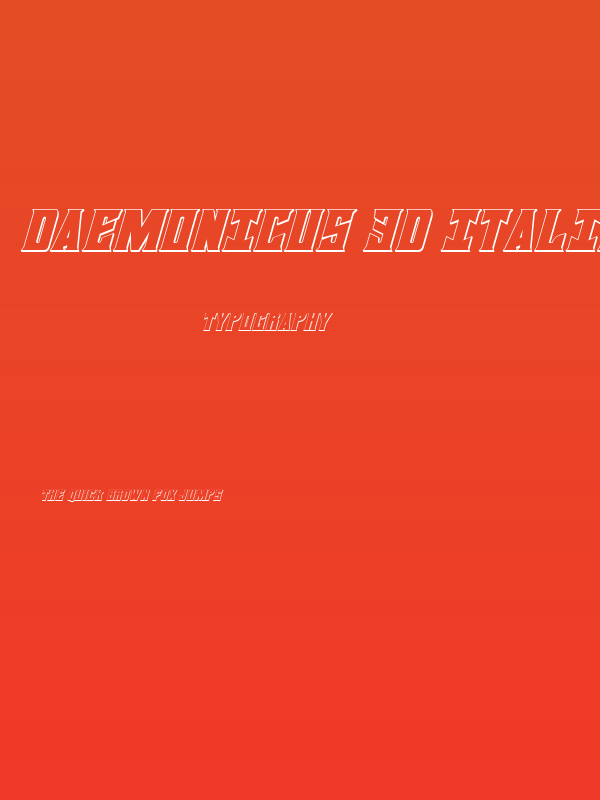 Daemonicus 3D Italic Poster