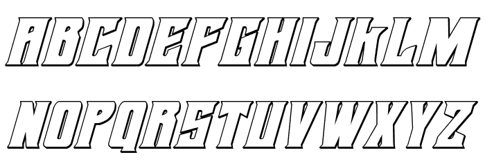 Daemonicus 3D Italic Font LOWERCASE