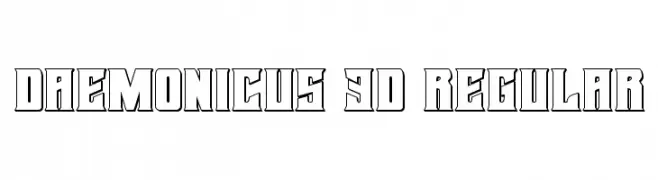 Daemonicus 3D Regular  Descarca Fonturi Gratis