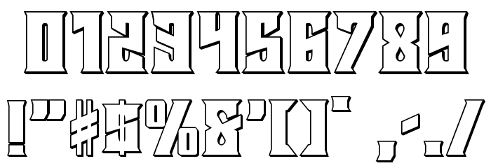 Daemonicus 3D Regular Font OTHER CHARS