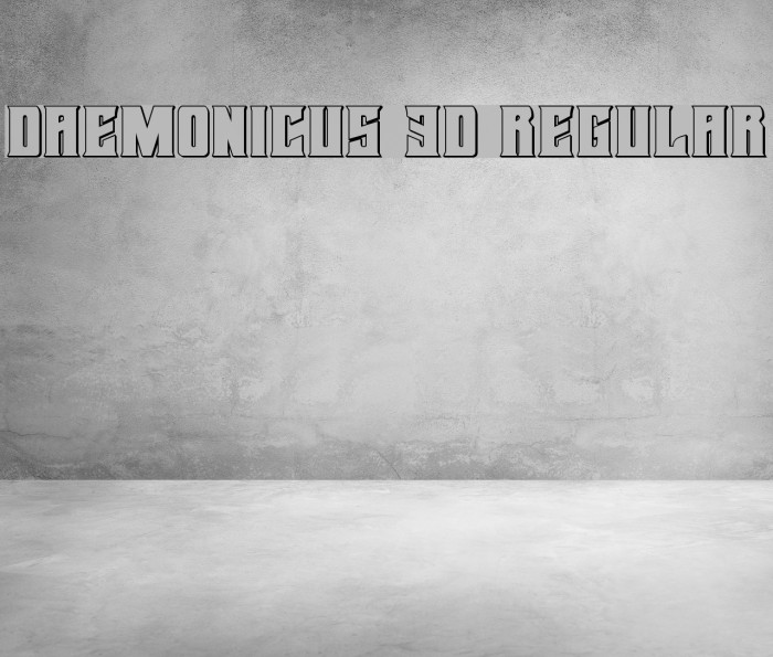 Daemonicus 3D Regular Font examples