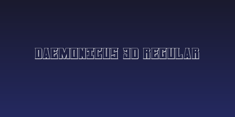 Daemonicus 3D Regular Social Header