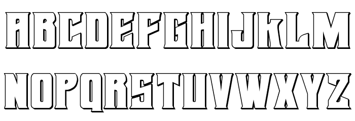 Daemonicus 3D Regular Font LOWERCASE