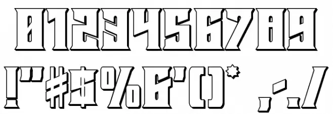 Daemonicus 3D Font OTHER CHARS