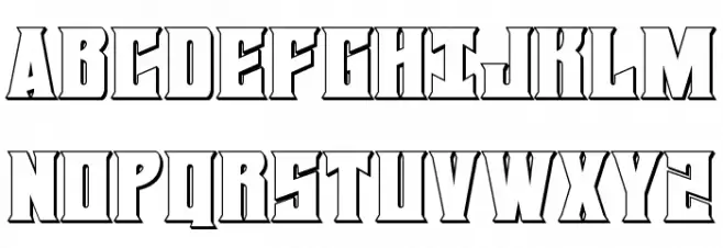 Daemonicus 3D Schriftart Groß