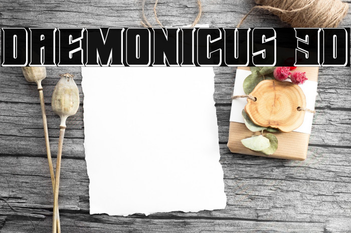 Daemonicus 3D Font examples