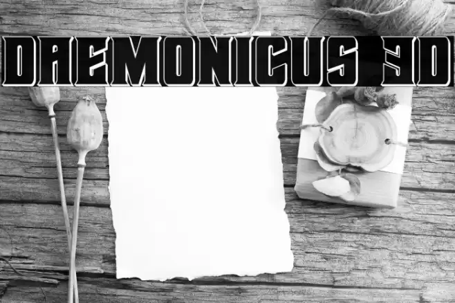 Daemonicus 3D Font examples