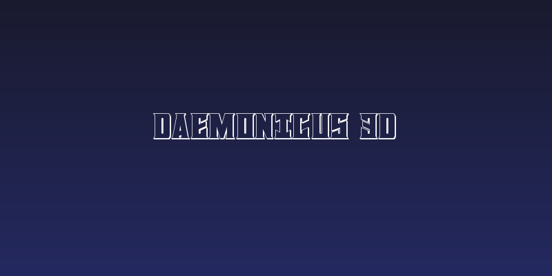Daemonicus 3D Social Header
